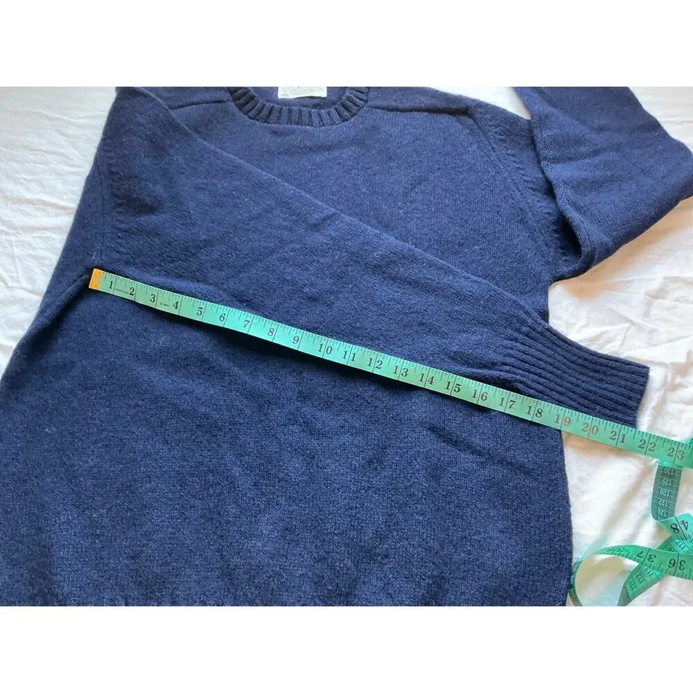 Vintage Lord Jeff Shetland Wool Unisex Sweater XLarge Navy